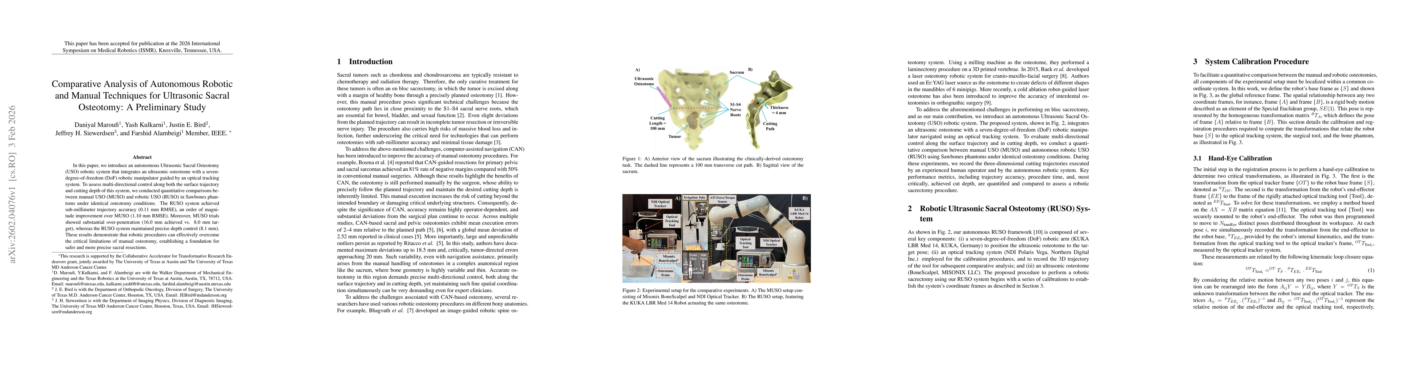 Thumbnail for Comparative Analysis of Autonomous Robotic and Manual Techniques for Ultrasonic Sacral Osteotomy: A Preliminary Study