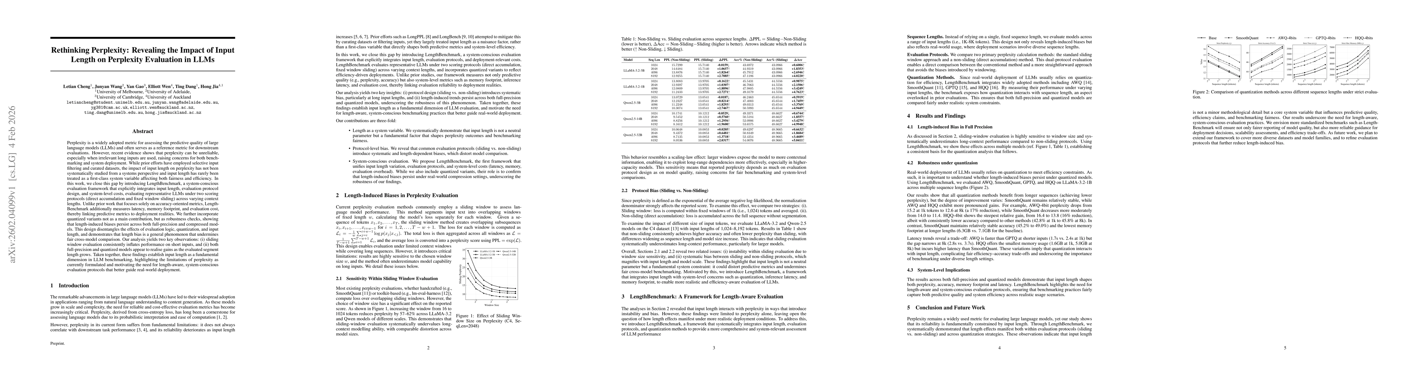 Thumbnail for Rethinking Perplexity: Revealing the Impact of Input Length on Perplexity Evaluation in LLMs
