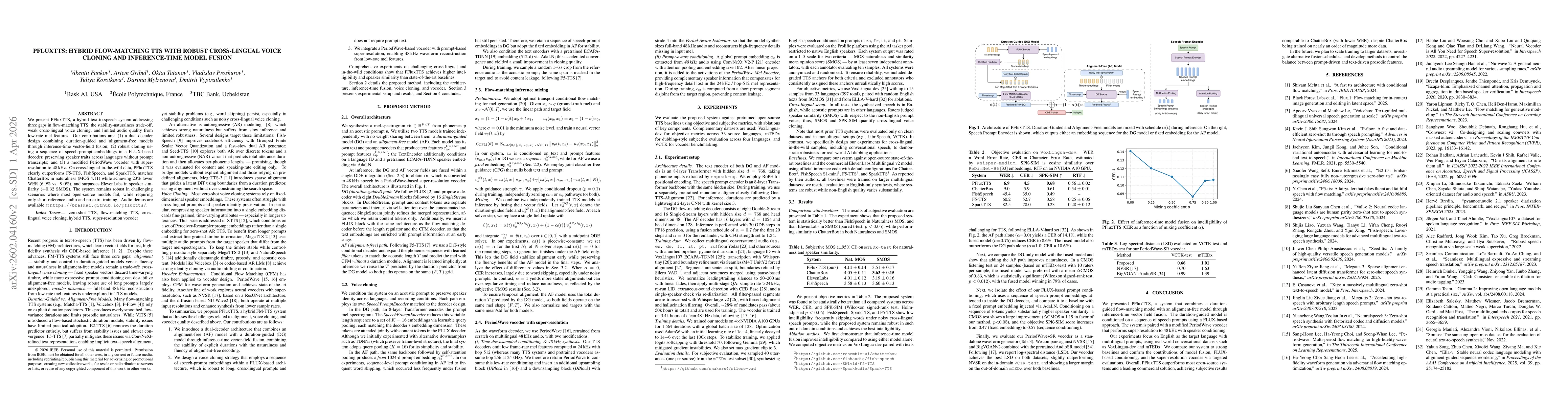 Thumbnail for PFluxTTS: Hybrid Flow-Matching TTS with Robust Cross-Lingual Voice Cloning and Inference-Time Model Fusion