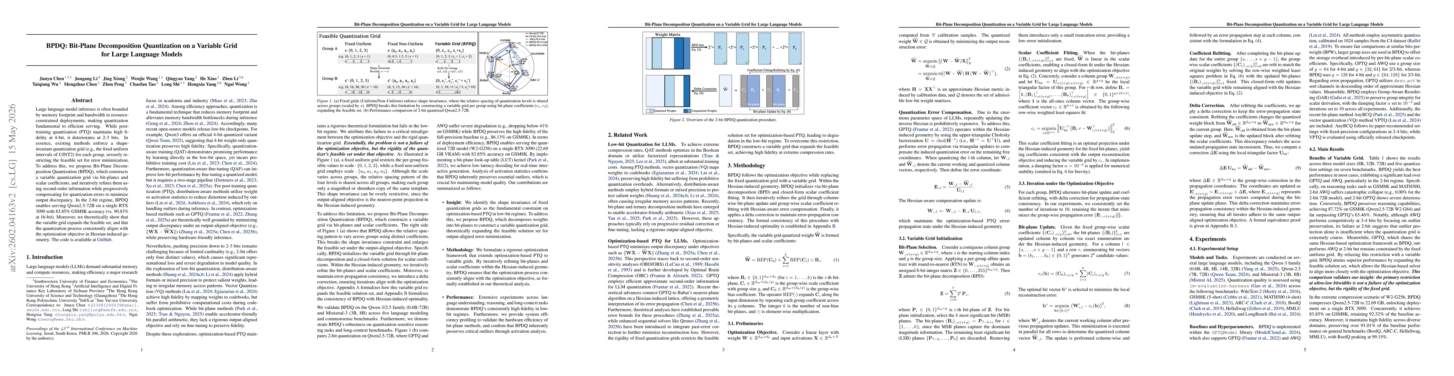 Thumbnail for BPDQ: Bit-Plane Decomposition Quantization on a Variable Grid for Large Language Models
