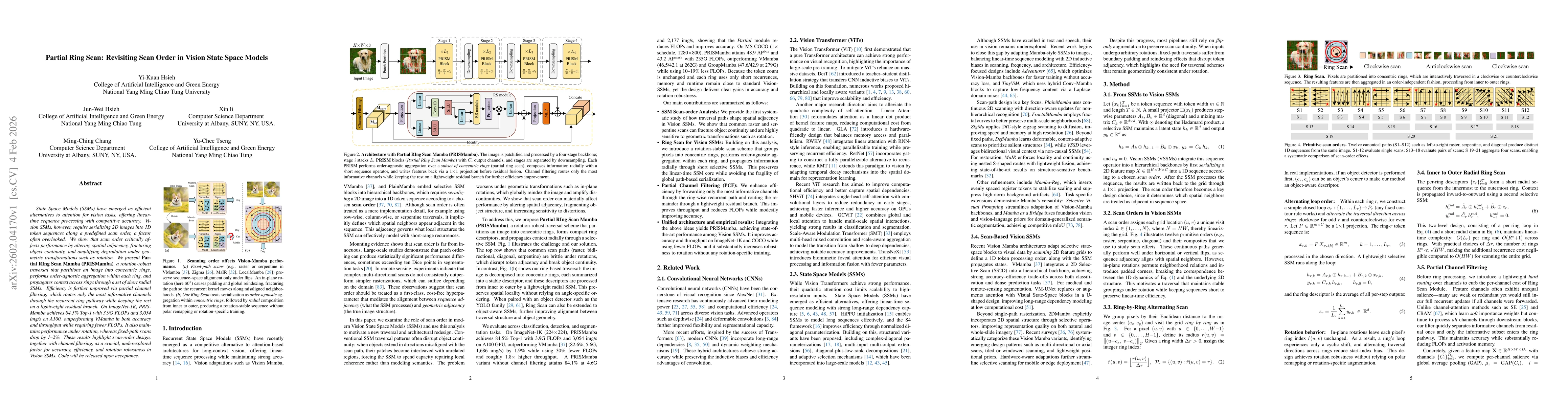 Thumbnail for Partial Ring Scan: Revisiting Scan Order in Vision State Space Models