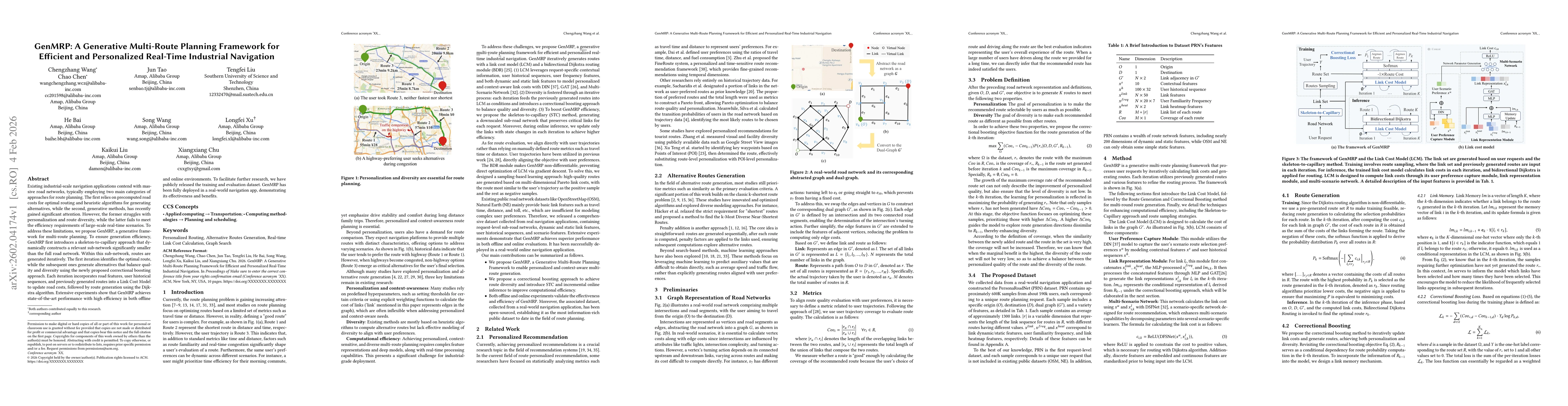 Thumbnail for GenMRP: A Generative Multi-Route Planning Framework for Efficient and Personalized Real-Time Industrial Navigation