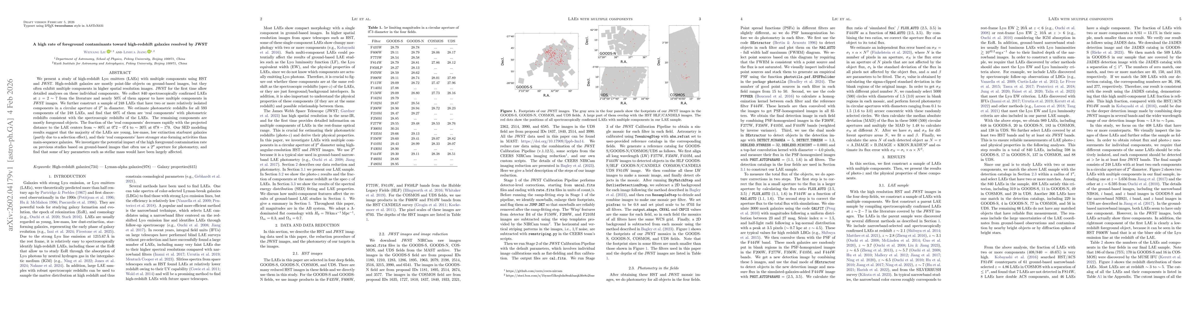 Thumbnail for A high rate of foreground contaminants toward high-redshift galaxies resolved by JWST