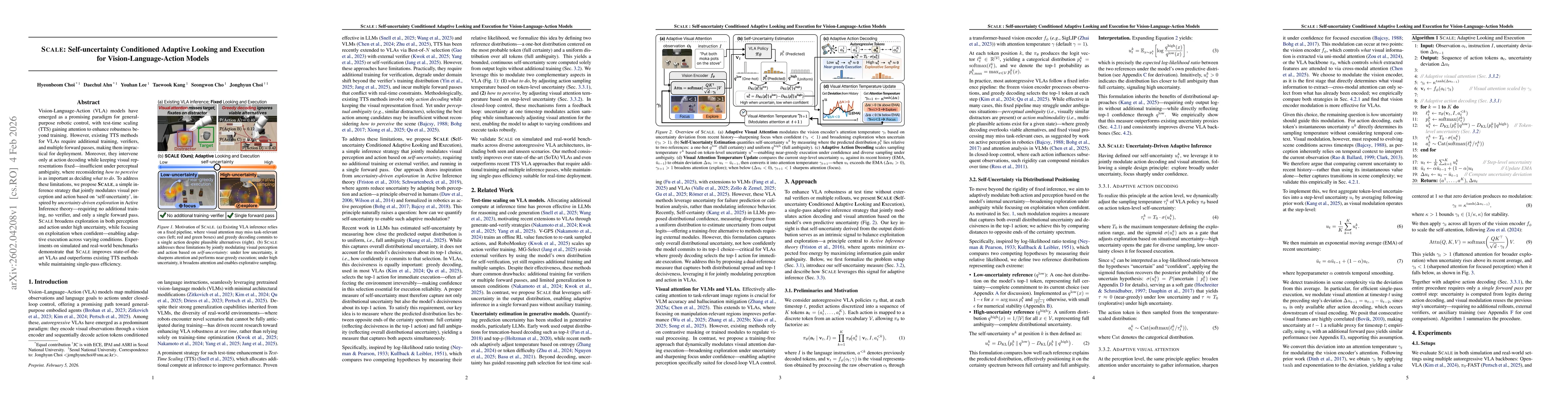 Thumbnail for SCALE: Self-uncertainty Conditioned Adaptive Looking and Execution for Vision-Language-Action Models