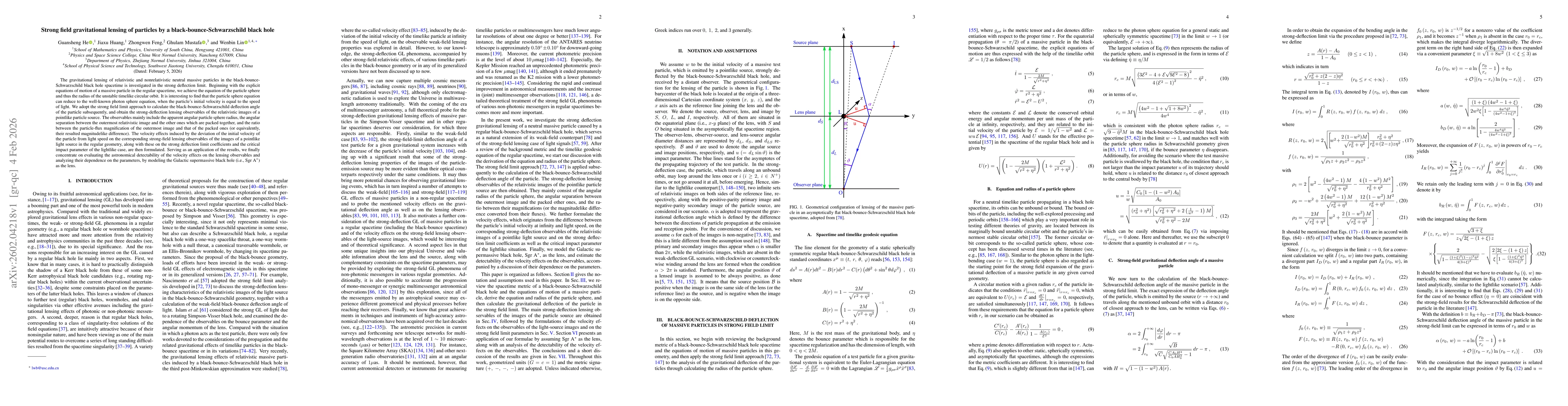 Thumbnail for Strong field gravitational lensing of particles by a black-bounce-Schwarzschild black hole
