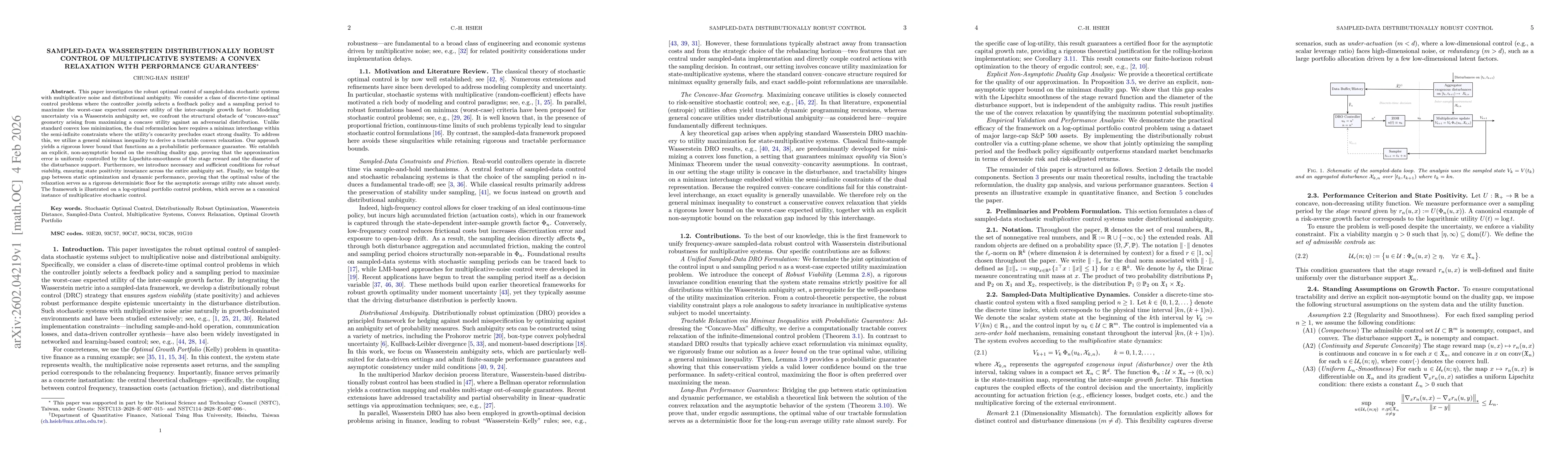 Thumbnail for Sampled-Data Wasserstein Distributionally Robust Control of Multiplicative Systems: A Convex Relaxation with Performance Guarantees