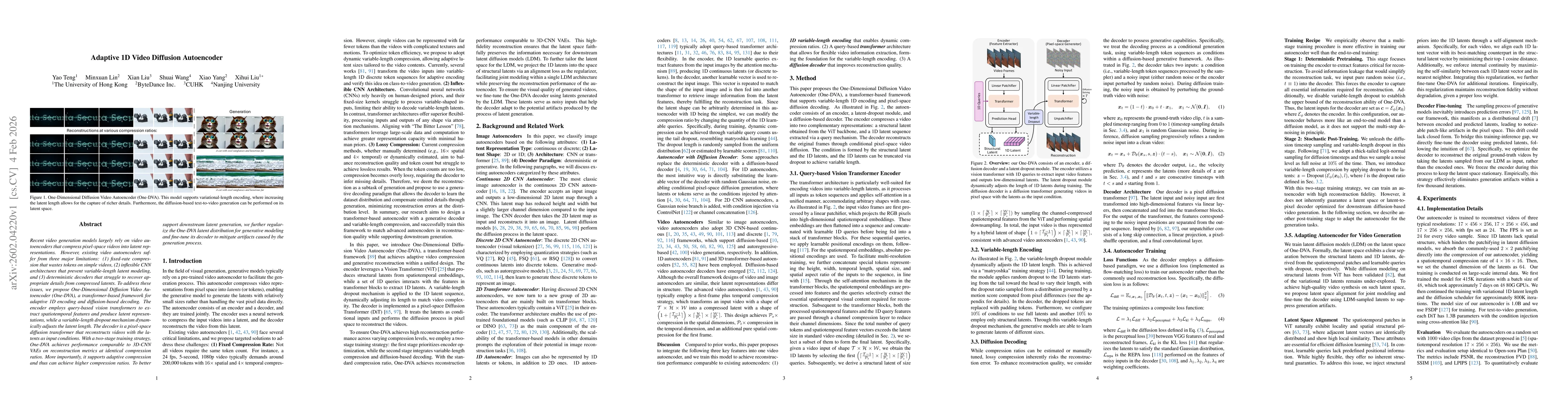Thumbnail for Adaptive 1D Video Diffusion Autoencoder