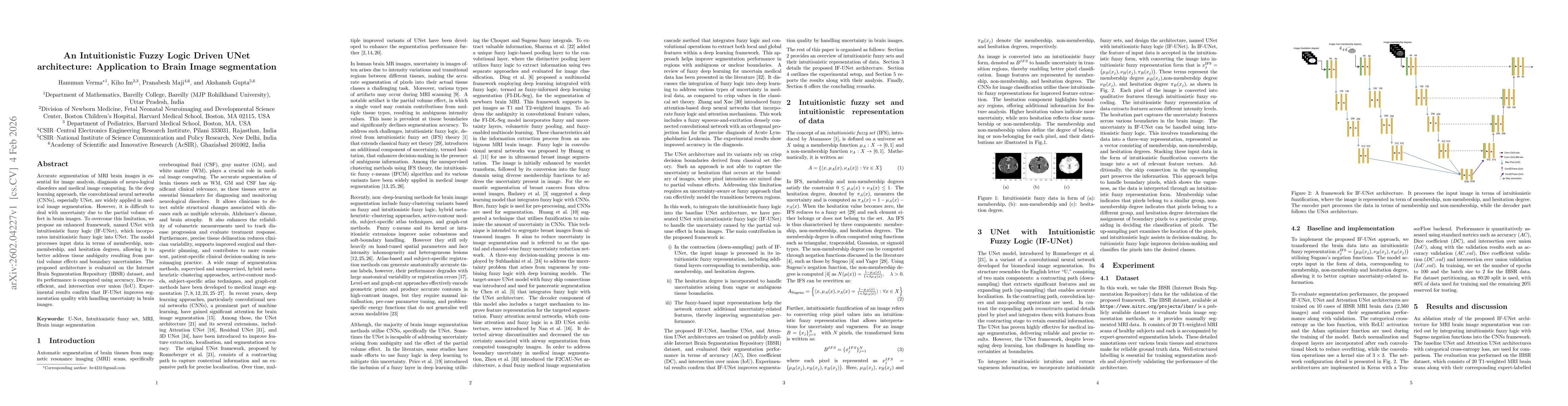Thumbnail for An Intuitionistic Fuzzy Logic Driven UNet architecture: Application to Brain Image segmentation