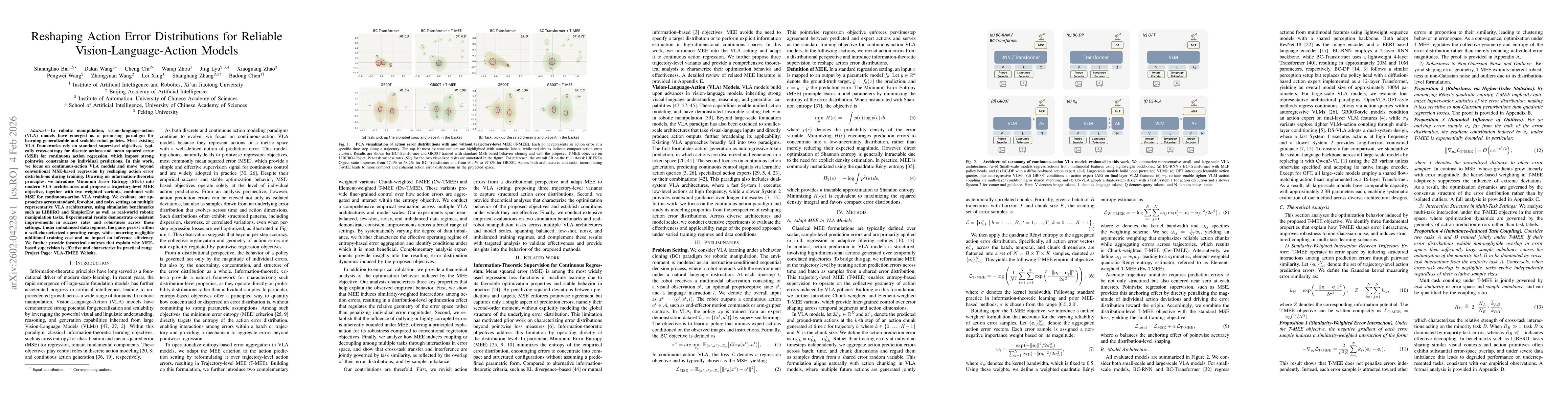 Thumbnail for Reshaping Action Error Distributions for Reliable Vision-Language-Action Models
