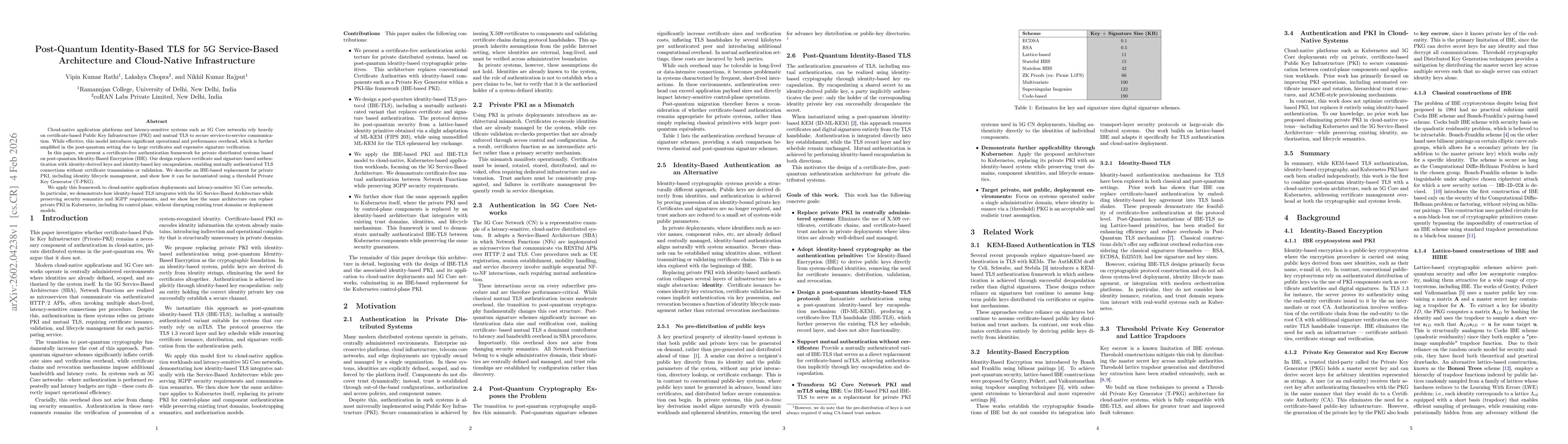 Thumbnail for Post-Quantum Identity-Based TLS for 5G Service-Based Architecture and Cloud-Native Infrastructure