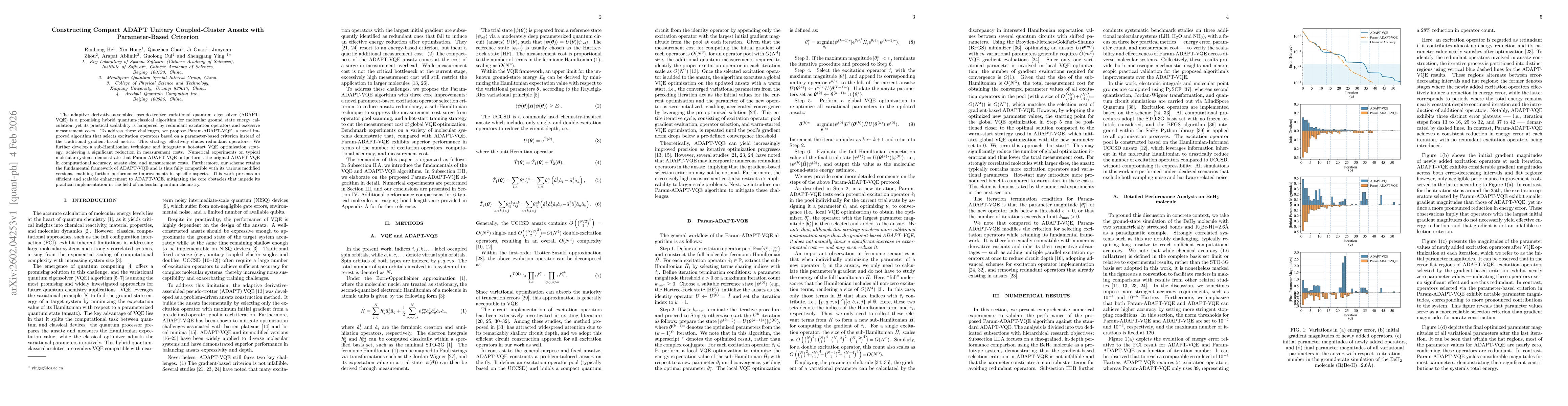 Thumbnail for Constructing Compact ADAPT Unitary Coupled-Cluster Ansatz with Parameter-Based Criterion