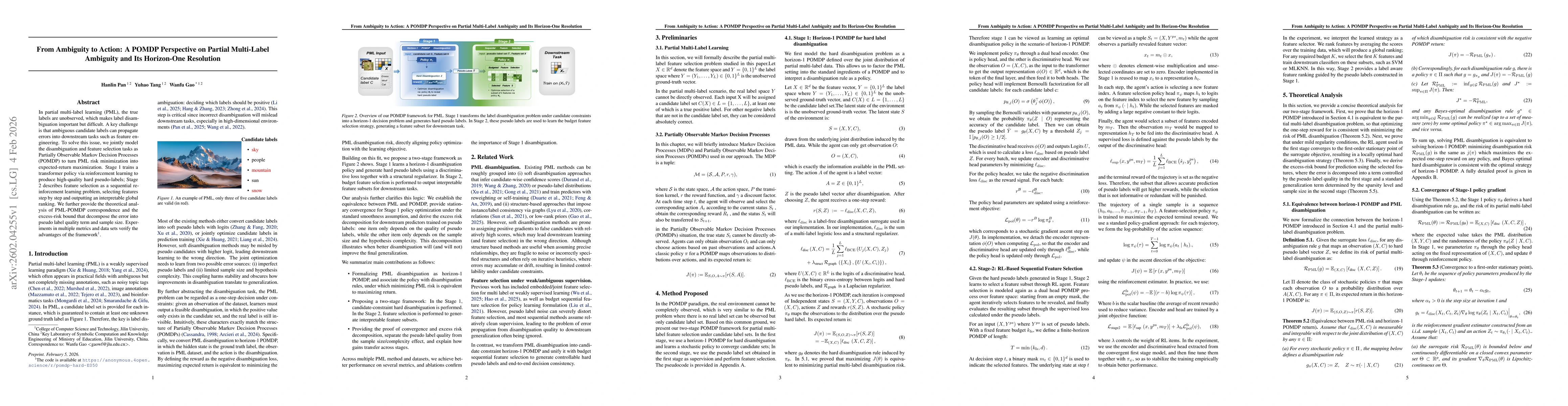 Thumbnail for From Ambiguity to Action: A POMDP Perspective on Partial Multi-Label Ambiguity and Its Horizon-One Resolution