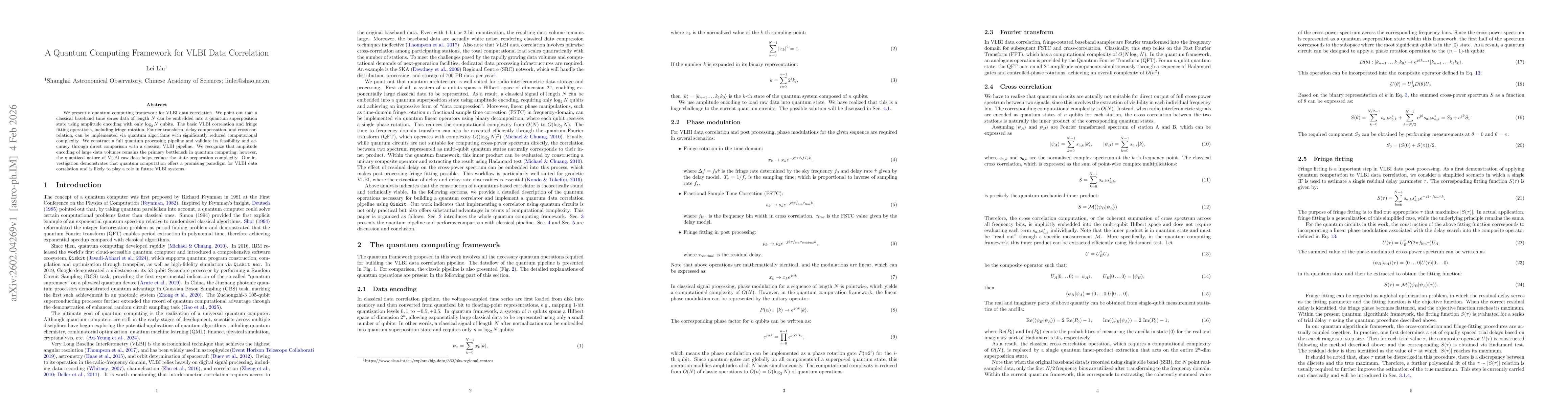 Thumbnail for A Quantum Computing Framework for VLBI Data Correlation
