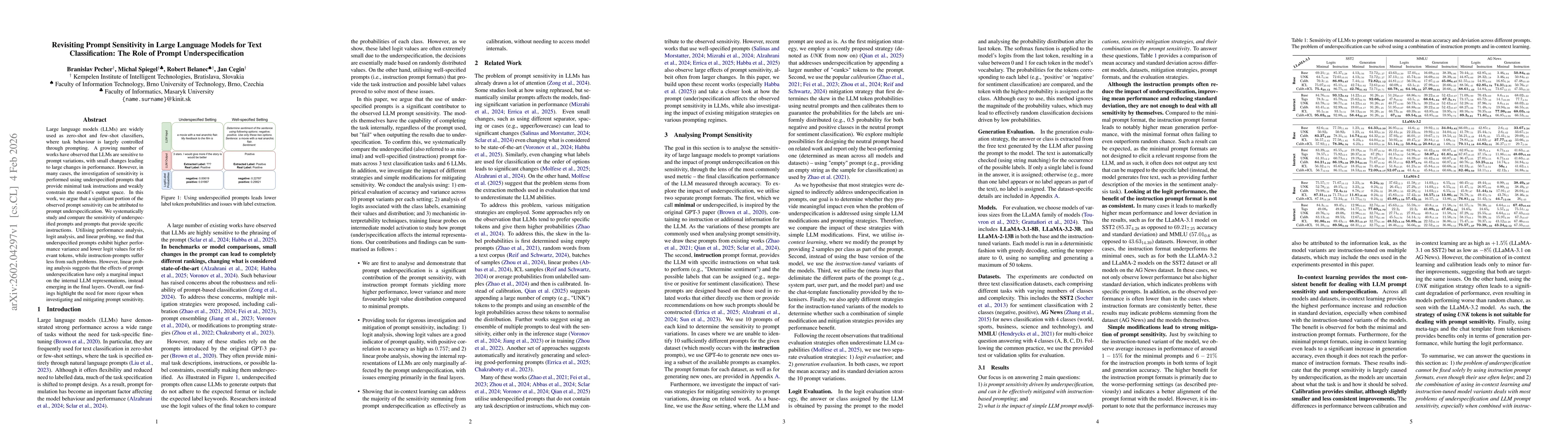 Thumbnail for Revisiting Prompt Sensitivity in Large Language Models for Text Classification: The Role of Prompt Underspecification