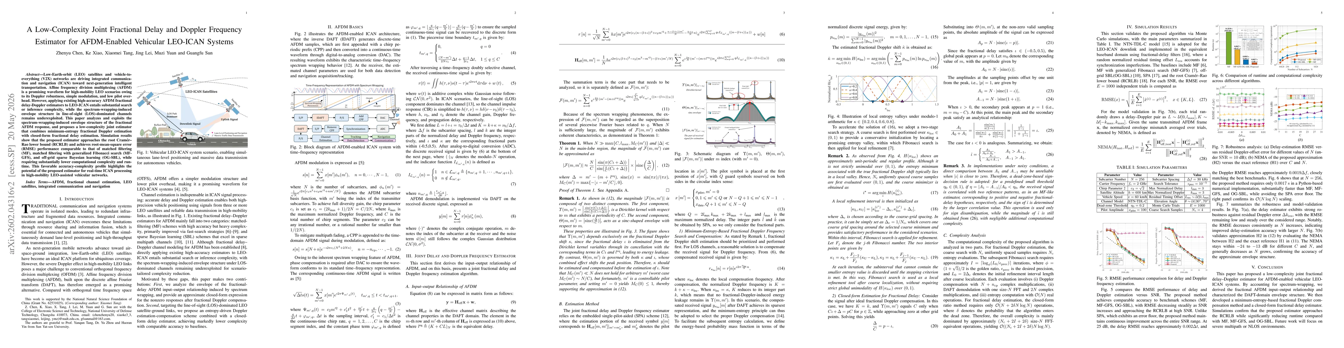 Thumbnail for Joint Fractional Delay and Doppler Frequency Estimator Under Spectrum Wrapping Phenomenon for LEO-ICAN AFDM Signals