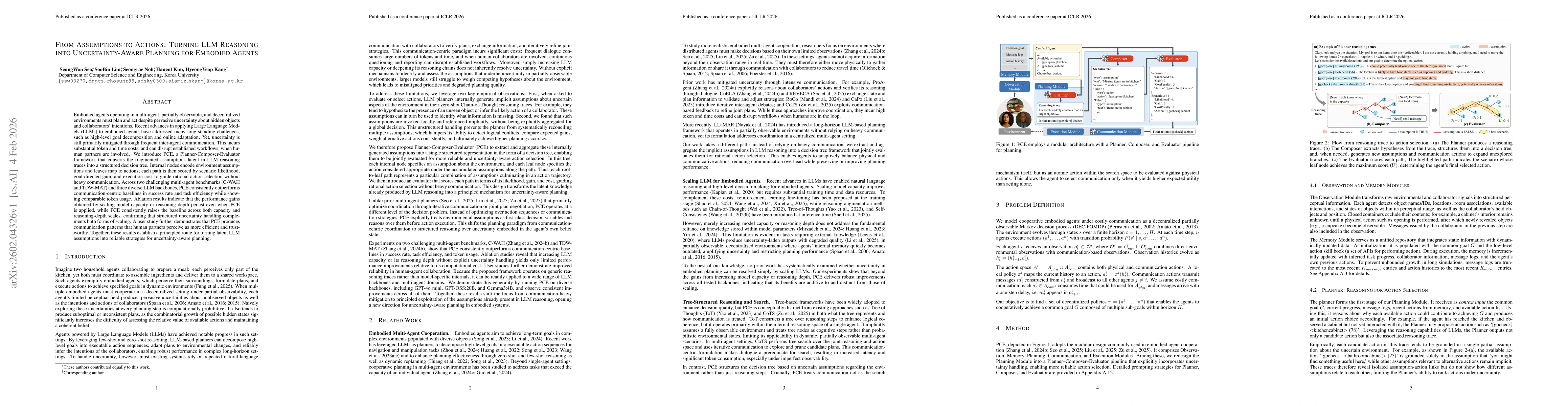 Thumbnail for From Assumptions to Actions: Turning LLM Reasoning into Uncertainty-Aware Planning for Embodied Agents