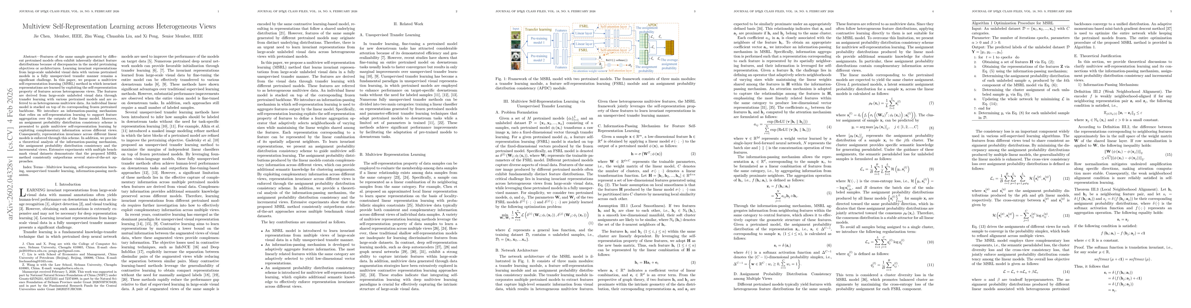 Thumbnail for Multiview Self-Representation Learning across Heterogeneous Views