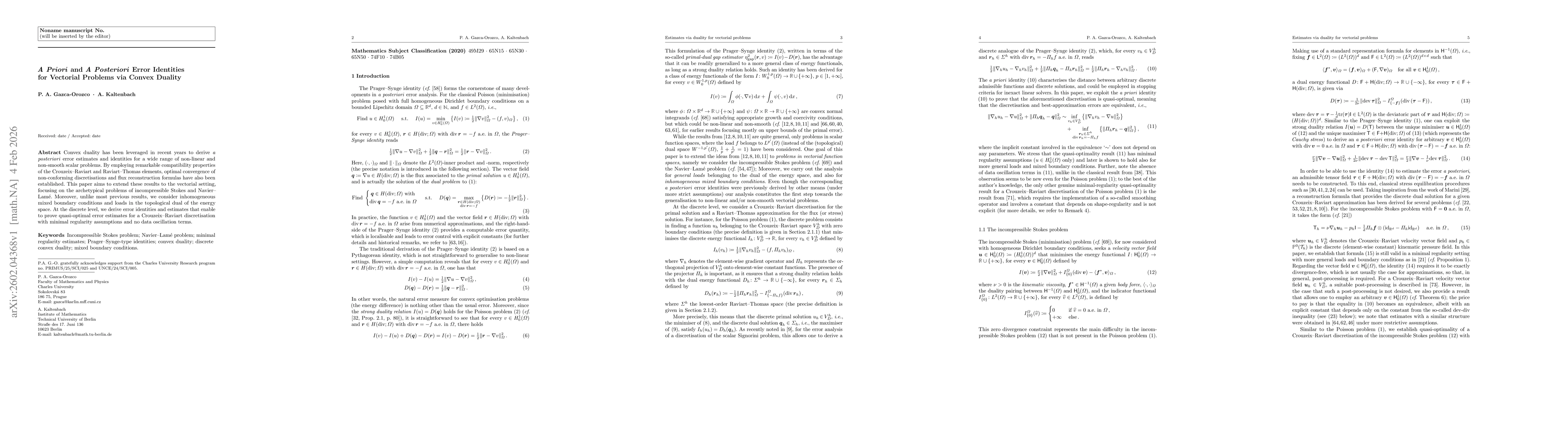 Thumbnail for A Priori and A Posteriori Error Identities for Vectorial Problems via Convex Duality