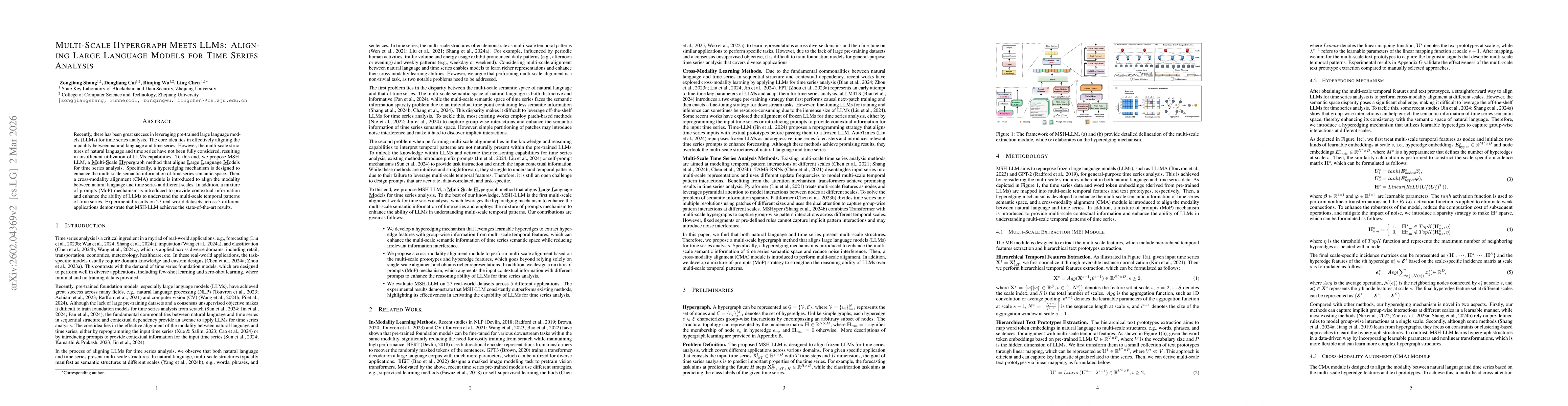 Thumbnail for Multi-scale hypergraph meets LLMs: Aligning large language models for time series analysis