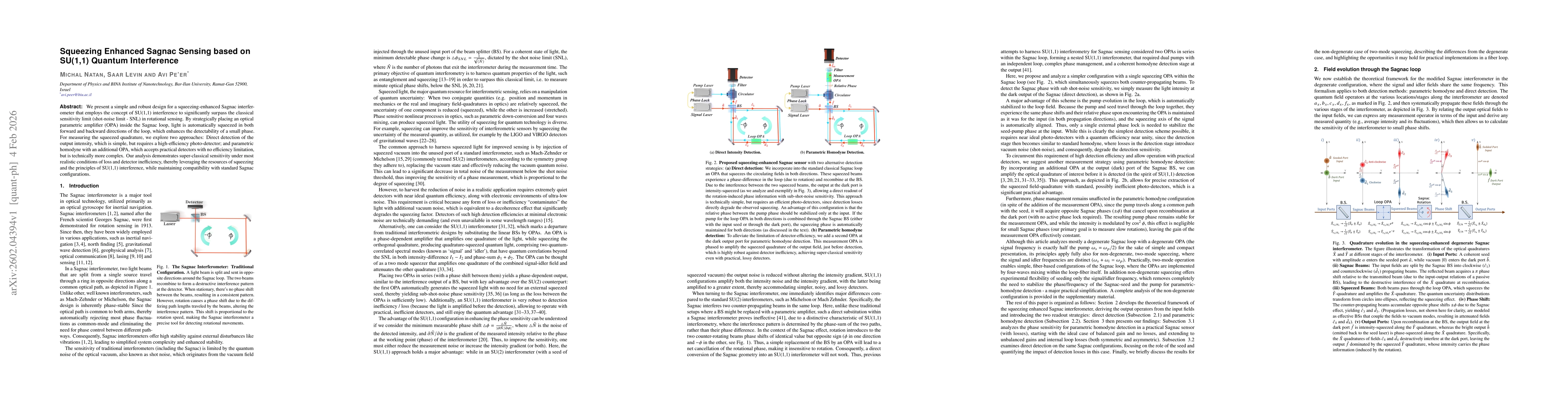 Thumbnail for Squeezing Enhanced Sagnac Sensing based on SU(1,1) Quantum Interference