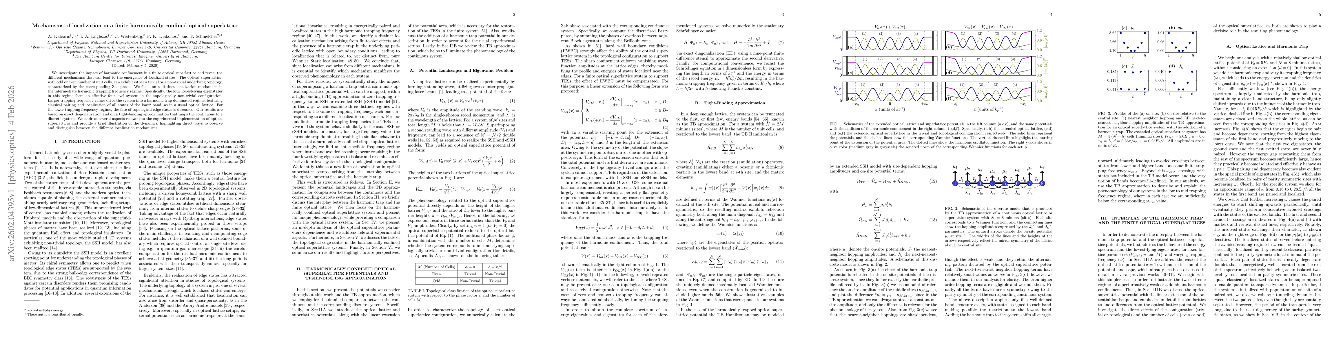 Thumbnail for Mechanisms of localization in a finite harmonically confined optical superlattice