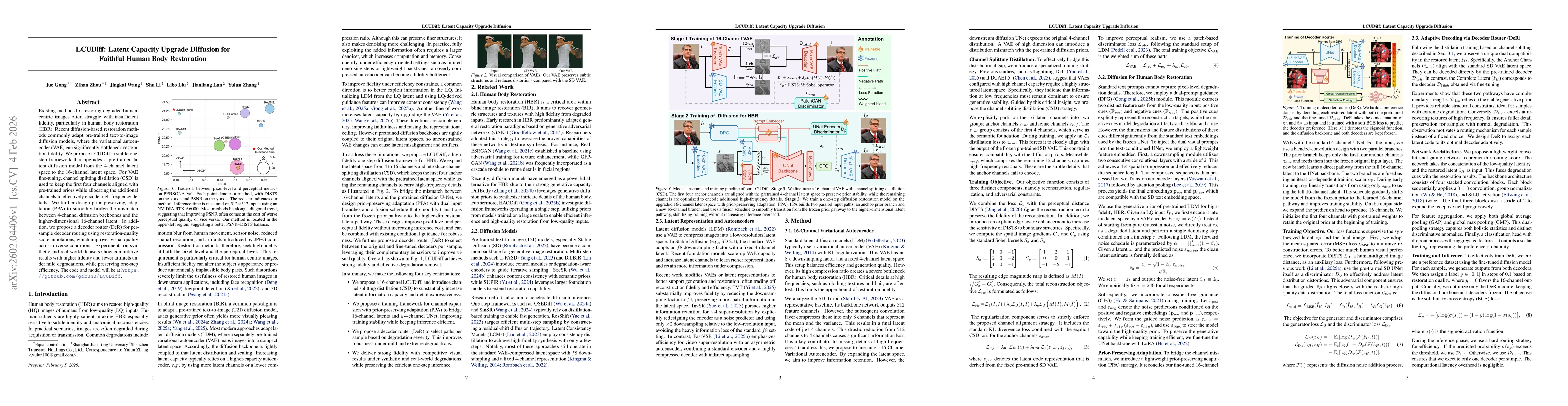 Thumbnail for LCUDiff: Latent Capacity Upgrade Diffusion for Faithful Human Body Restoration
