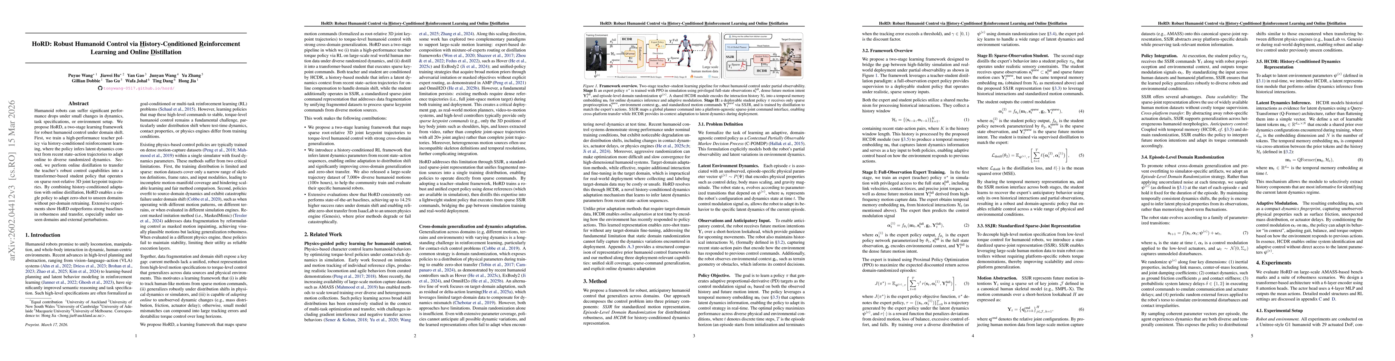Thumbnail for HoRD: Robust Humanoid Control via History-Conditioned Reinforcement Learning and Online Distillation