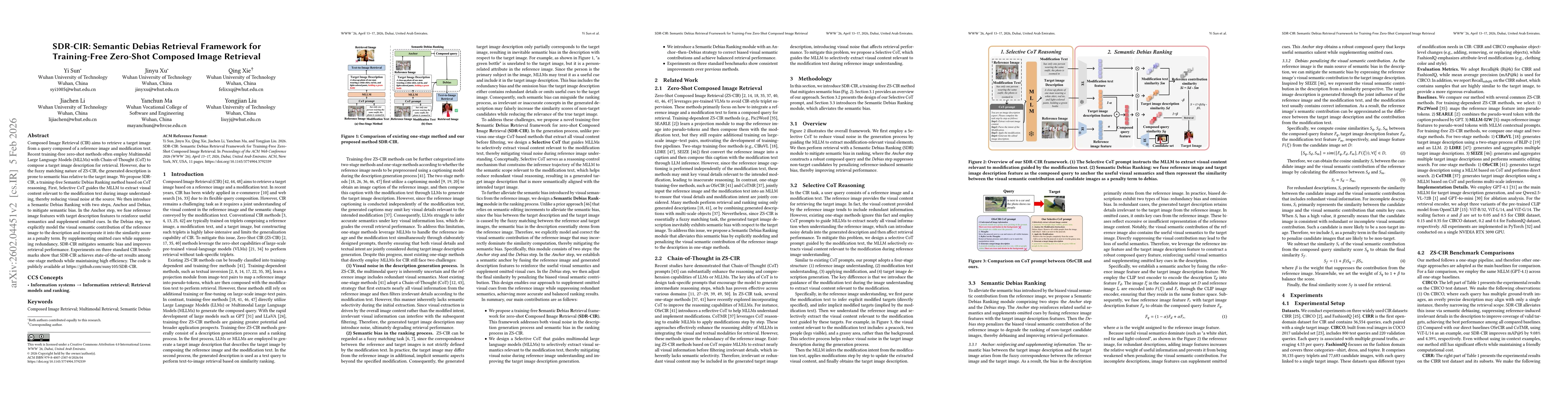 Thumbnail for SDR-CIR: Semantic Debias Retrieval Framework for Training-Free Zero-Shot Composed Image Retrieval