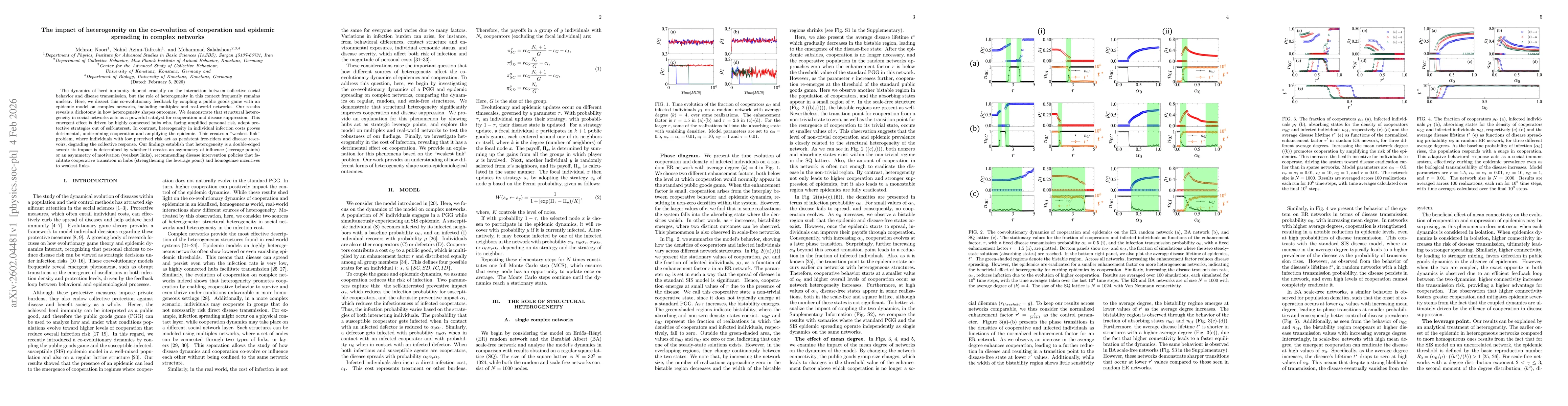 Thumbnail for The impact of heterogeneity on the co-evolution of cooperation and epidemic spreading in complex networks