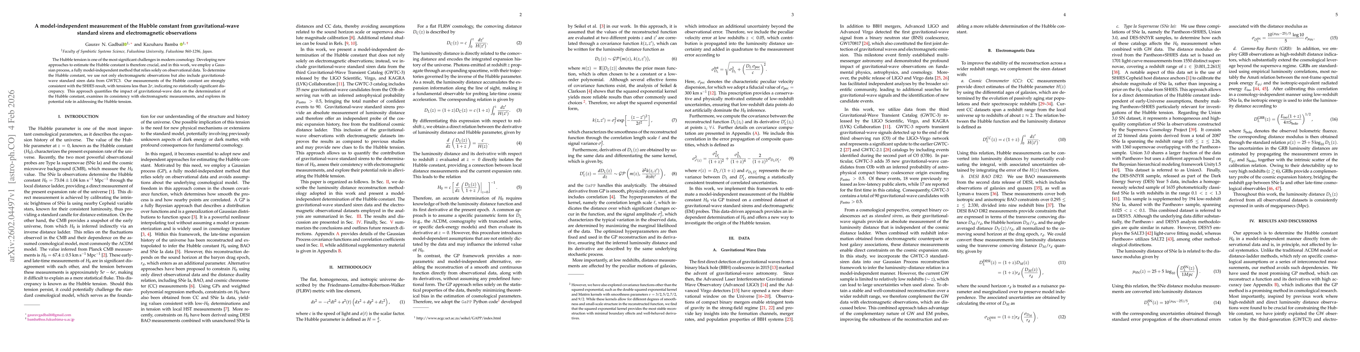 Thumbnail for A model-independent measurement of the Hubble constant from gravitational-wave standard sirens and electromagnetic observations