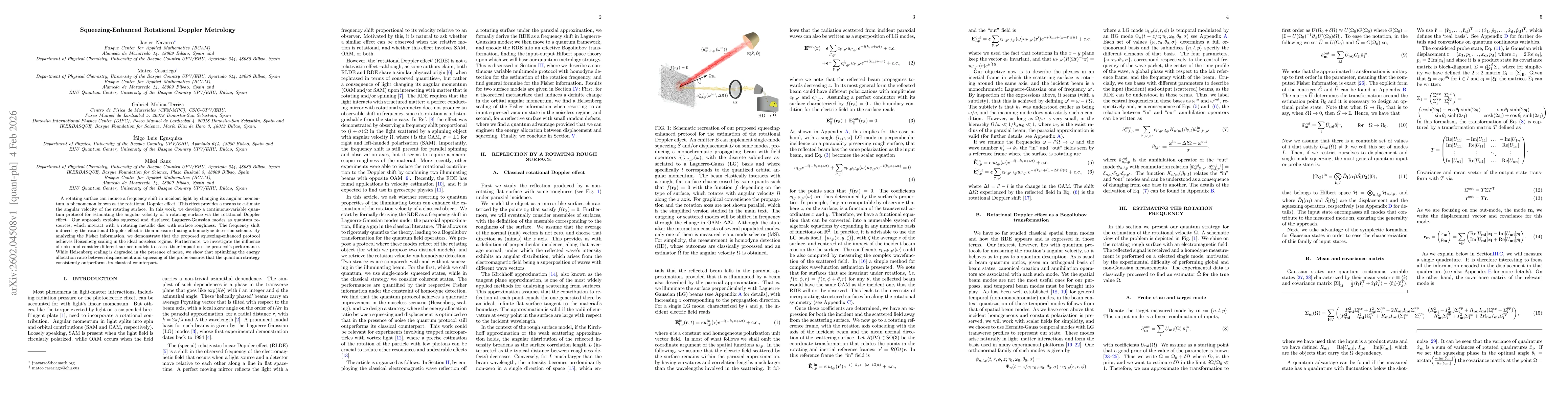 Thumbnail for Squeezing-Enhanced Rotational Doppler Metrology
