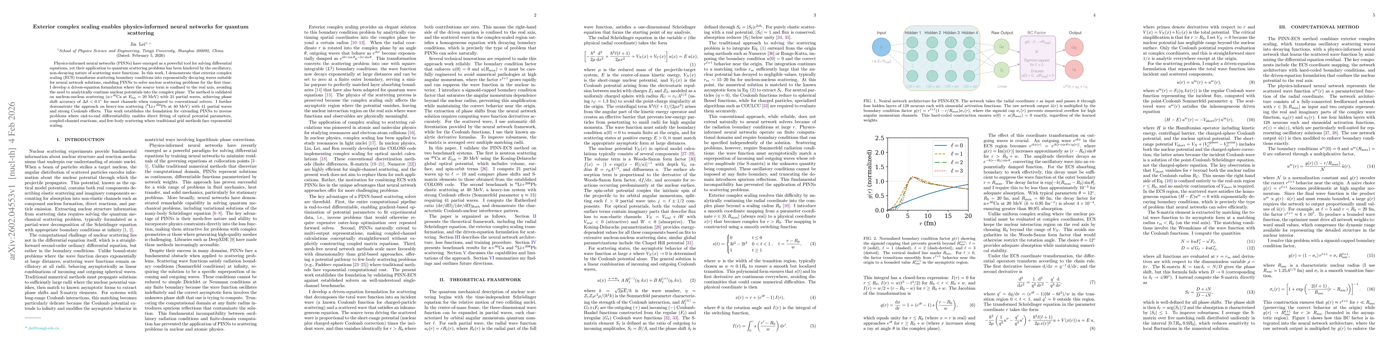 Thumbnail for Exterior complex scaling enables physics-informed neural networks for quantum scattering