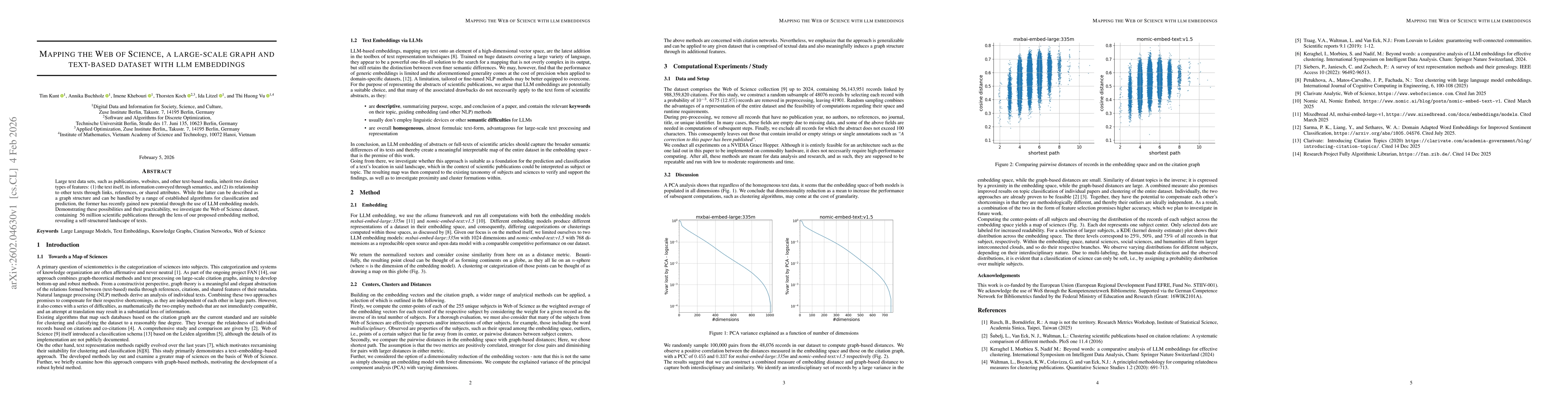 Thumbnail for Mapping the Web of Science, a large-scale graph and text-based dataset with LLM embeddings
