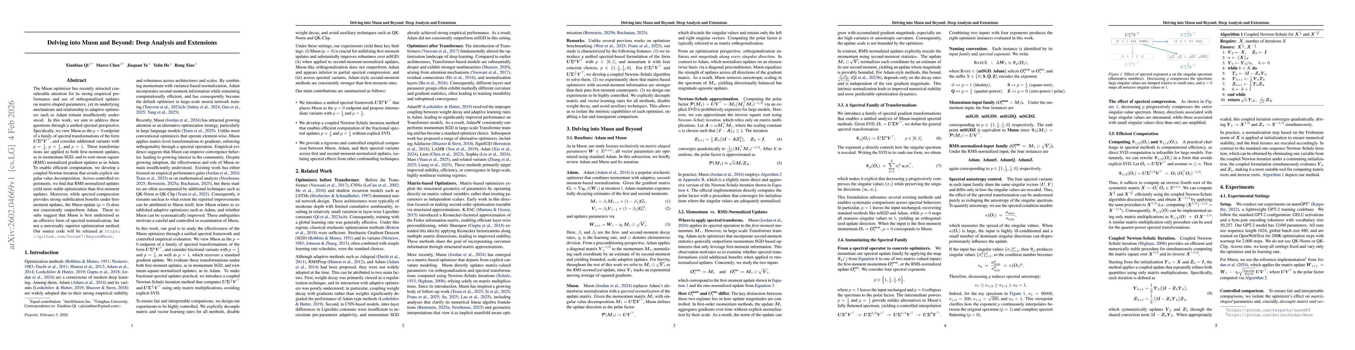 Thumbnail for Delving into Muon and Beyond: Deep Analysis and Extensions