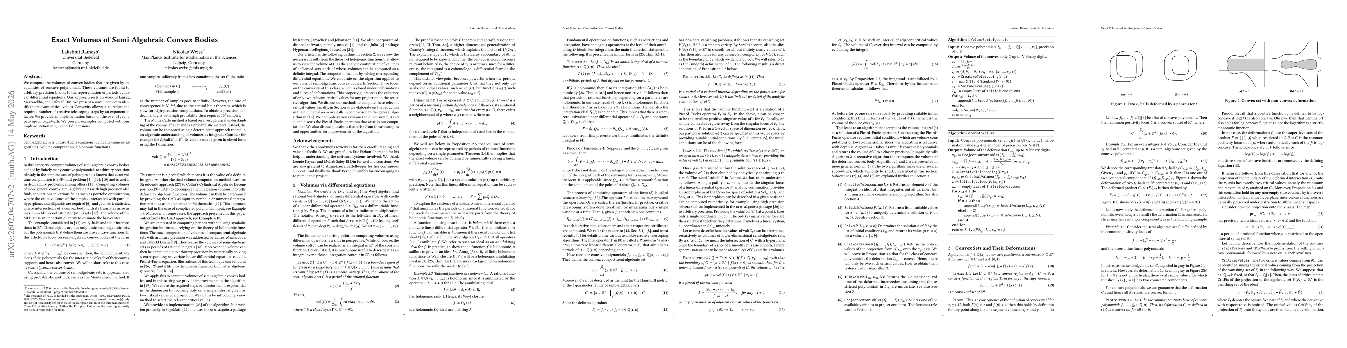 Thumbnail for Exact Volumes of Semi-Algebraic Convex Bodies