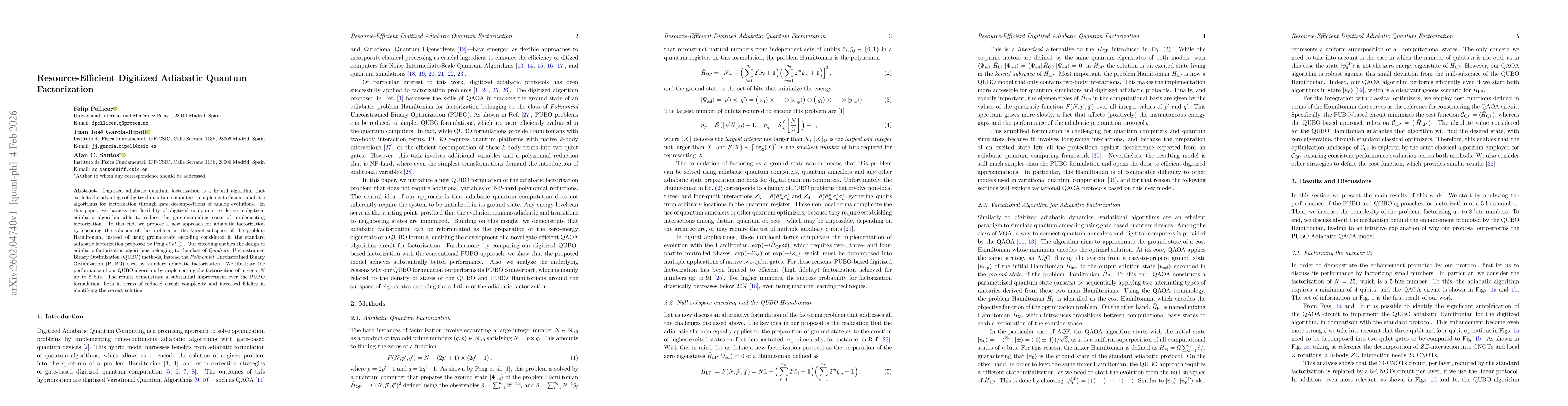 Thumbnail for Resource-Efficient Digitized Adiabatic Quantum Factorization