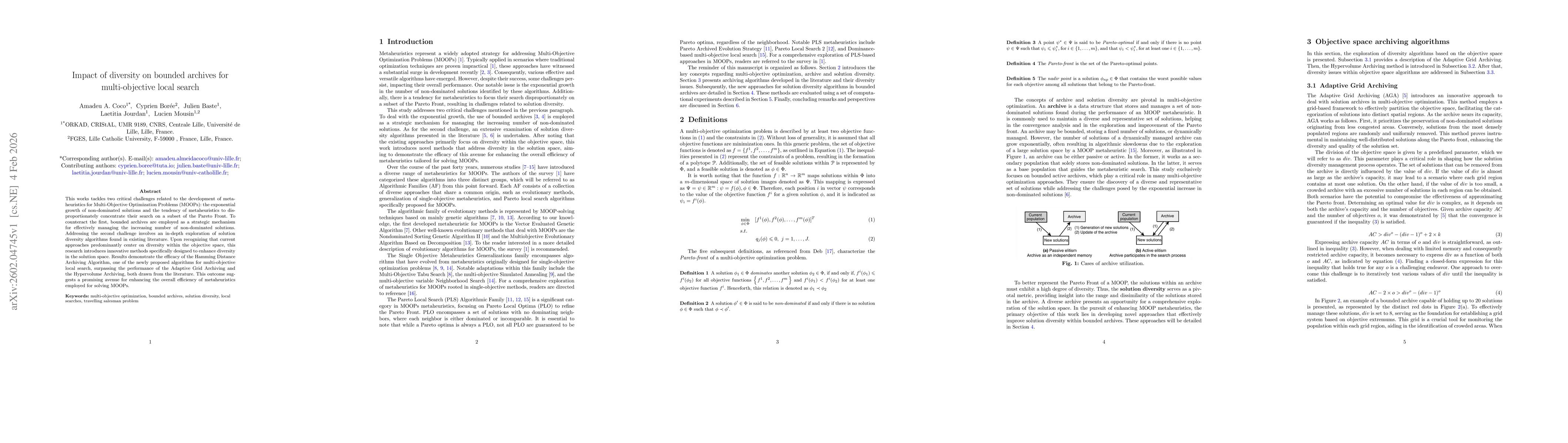 Thumbnail for Impact of diversity on bounded archives for multi-objective local search