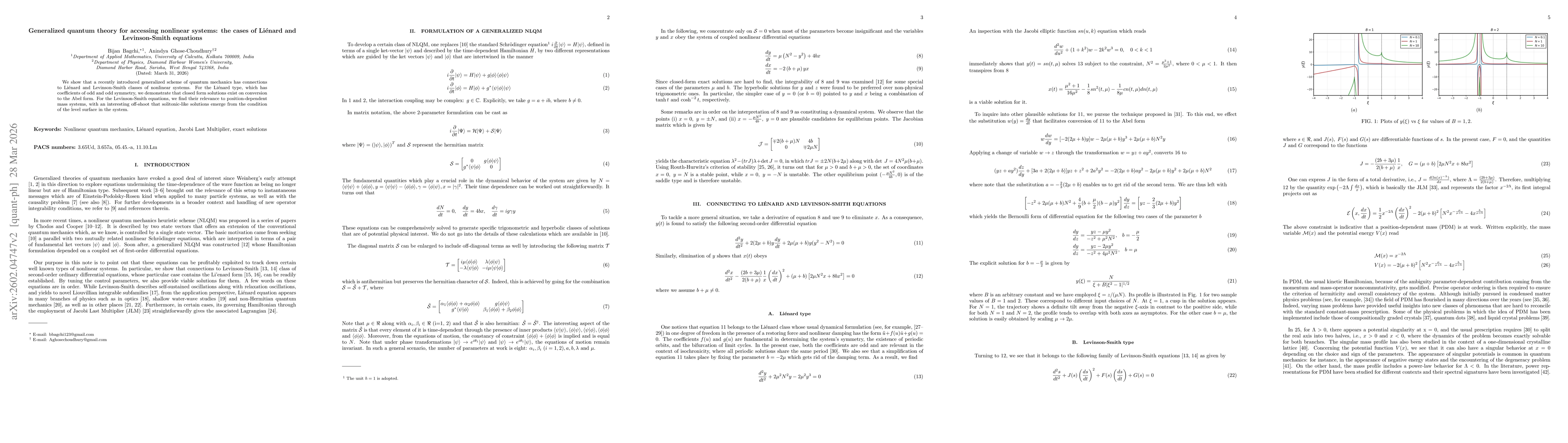 Thumbnail for Generalized quantum theory for accessing nonlinear systems: the case of Levinson-Smith equations