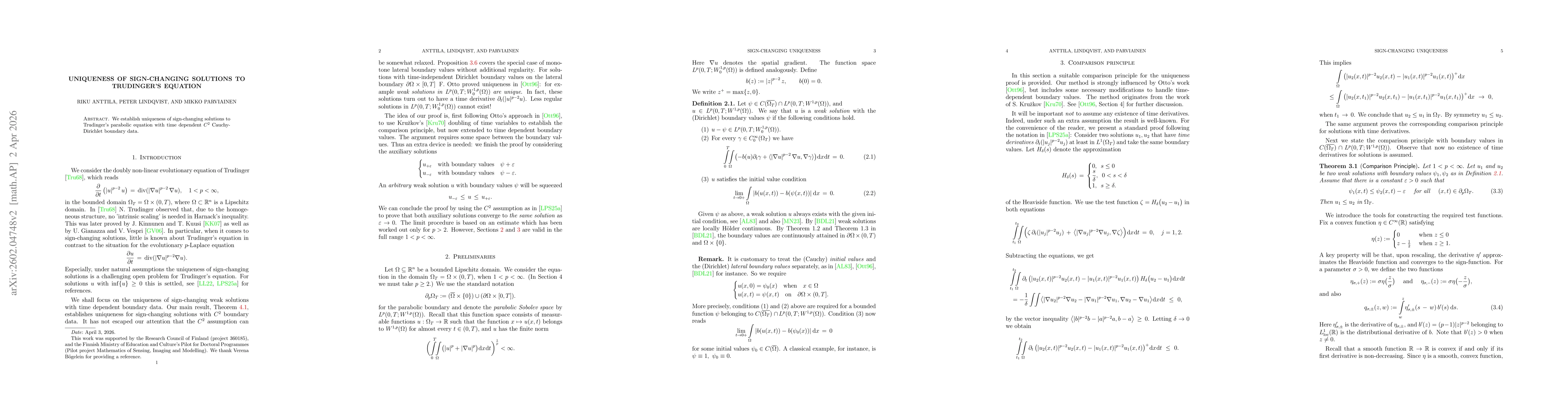 Thumbnail for Uniqueness of sign-changing solutions to Trudinger's equation