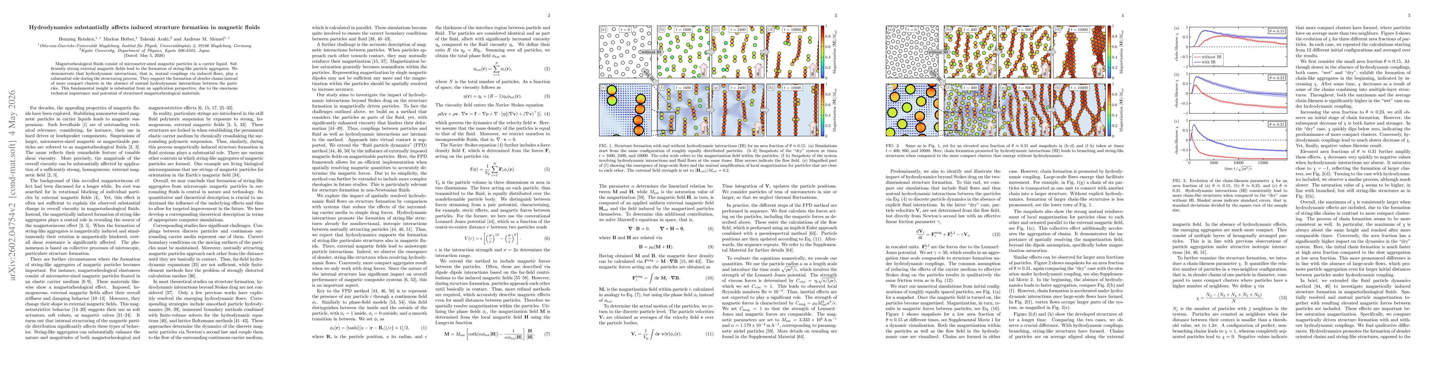 Thumbnail for Hydrodynamics substantially affects induced structure formation in magnetic fluids
