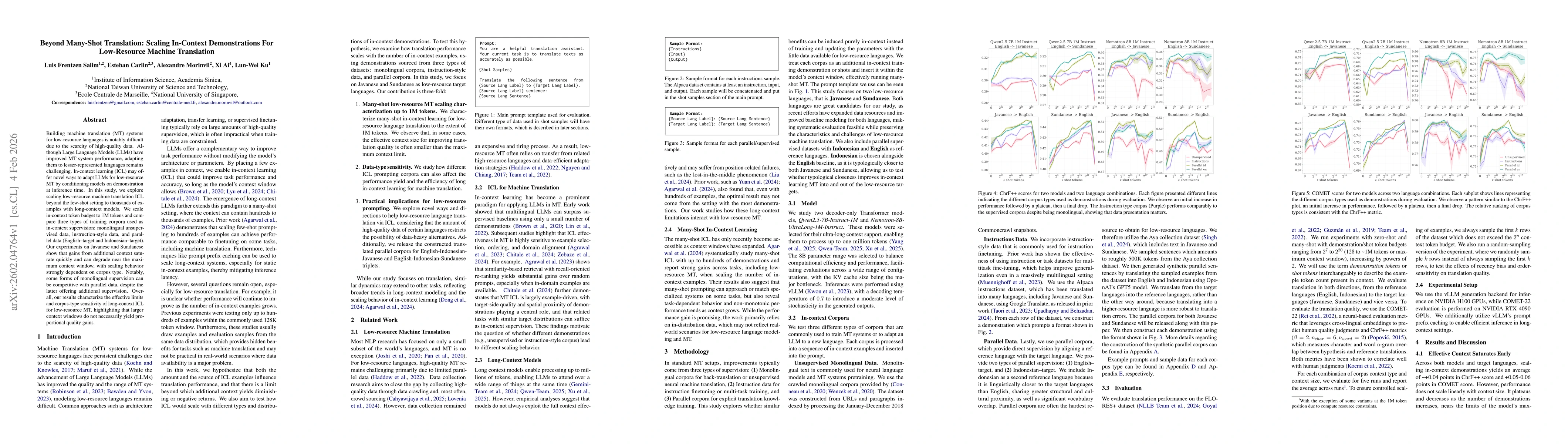 Thumbnail for Beyond Many-Shot Translation: Scaling In-Context Demonstrations For Low-Resource Machine Translation