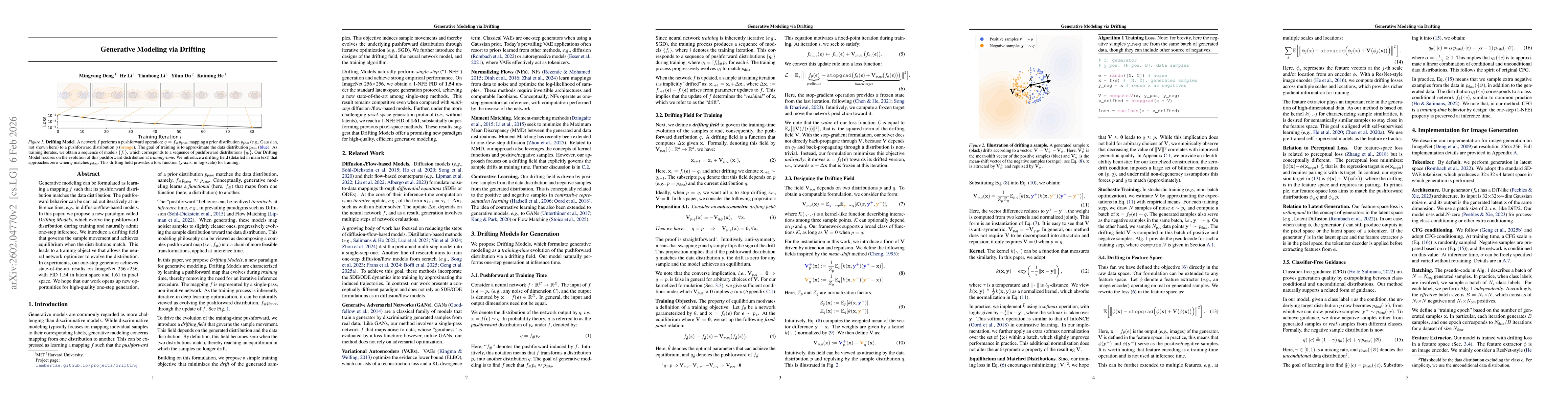 Thumbnail for Generative Modeling via Drifting