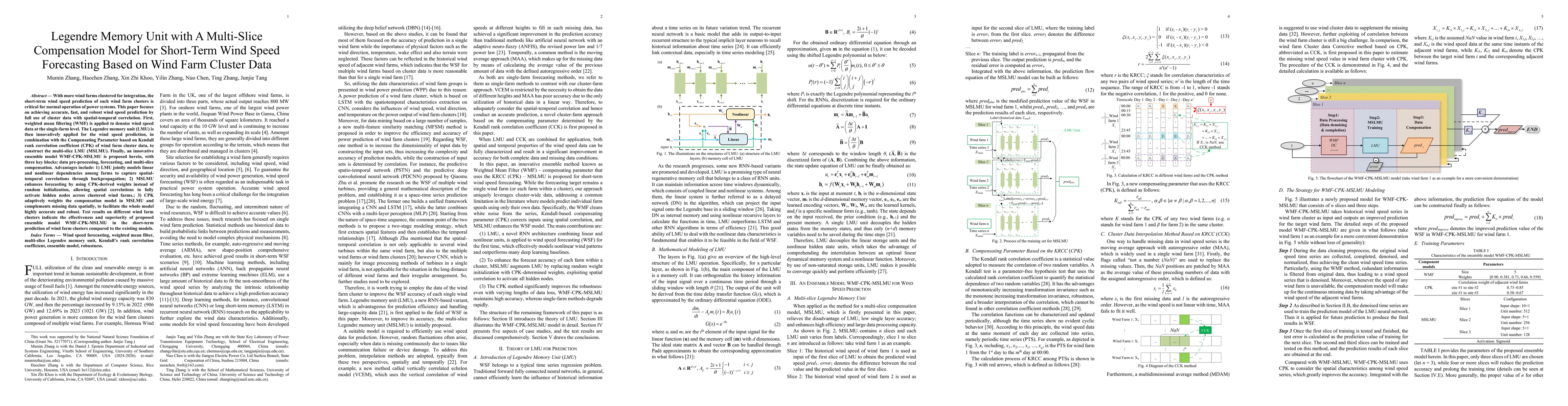 Thumbnail for Legendre Memory Unit with A Multi-Slice Compensation Model for Short-Term Wind Speed Forecasting Based on Wind Farm Cluster Data
