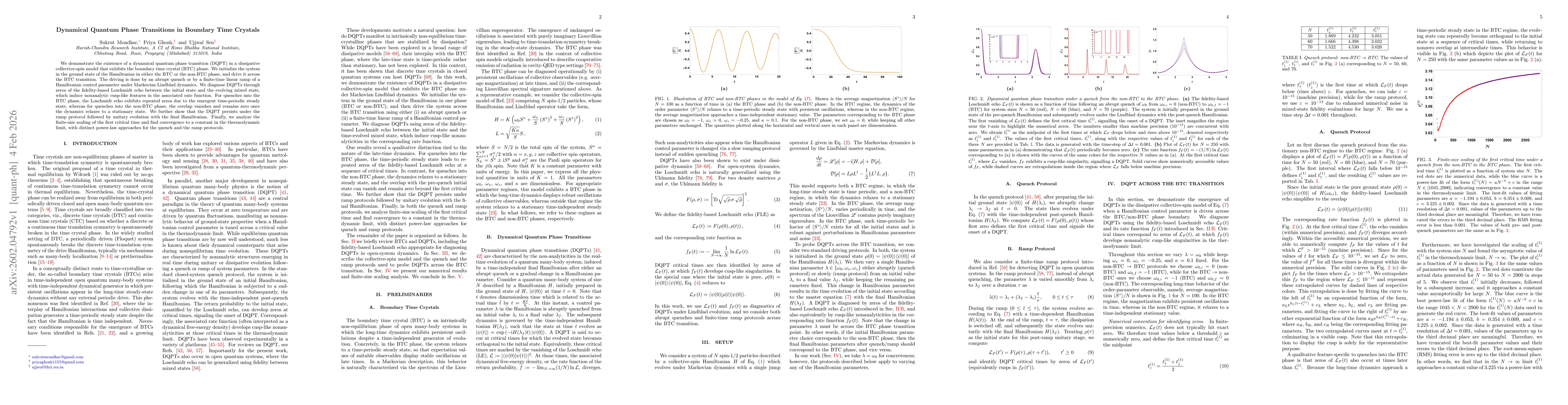 Thumbnail for Dynamical Quantum Phase Transitions in Boundary Time Crystals