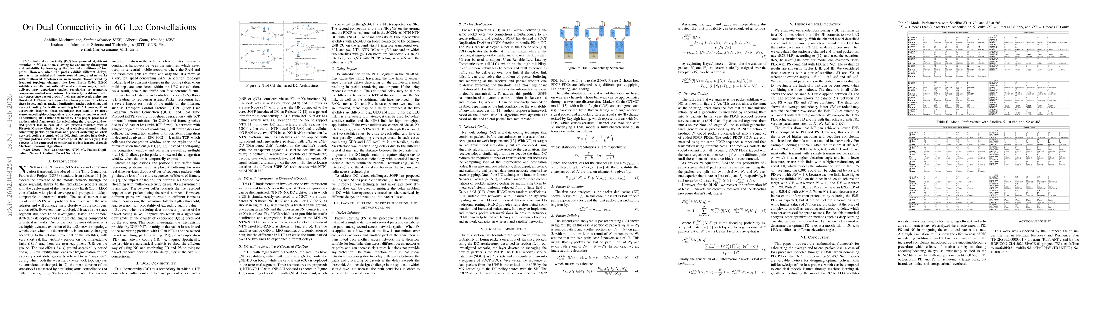 Thumbnail for On Dual Connectivity in 6G Leo Constellations