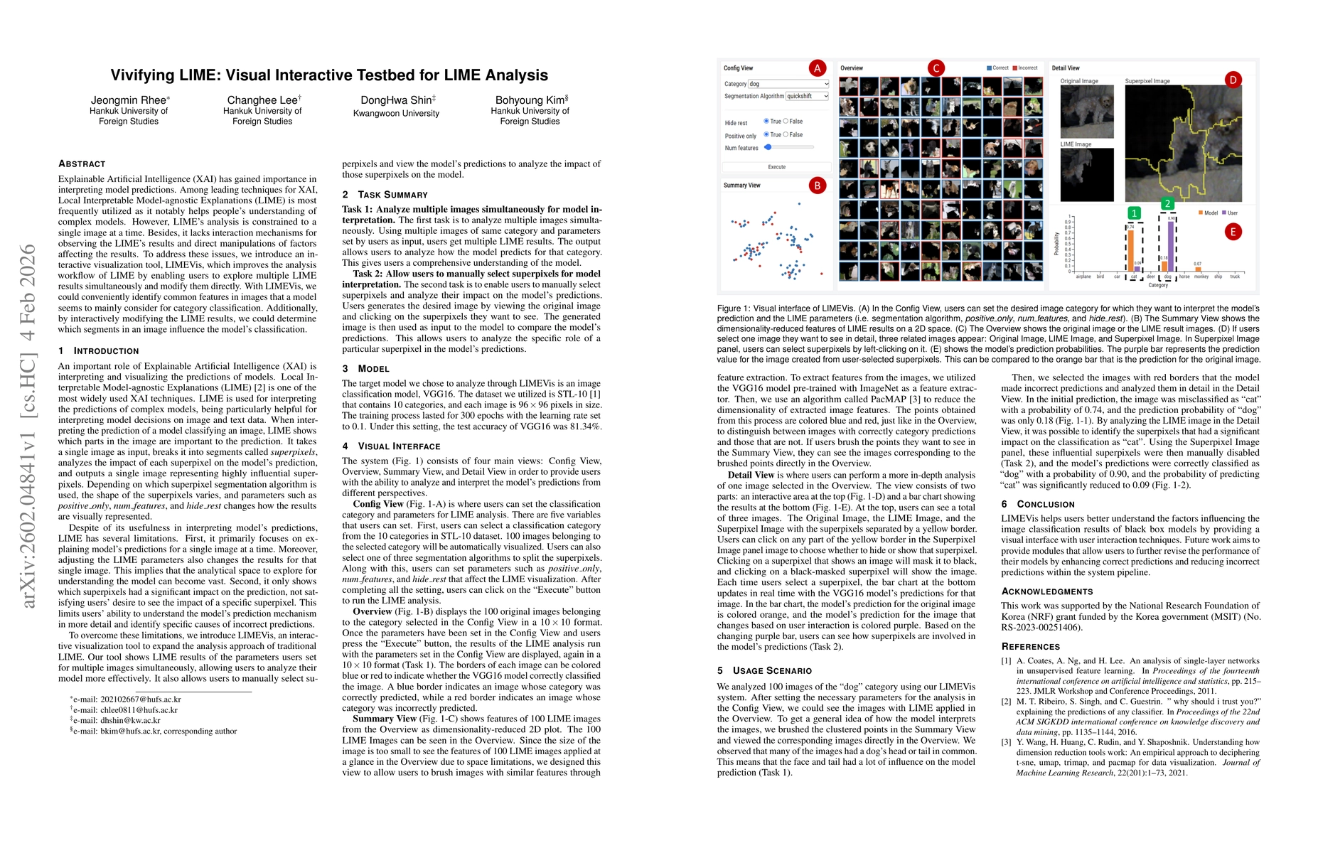 Thumbnail for Vivifying LIME: Visual Interactive Testbed for LIME Analysis