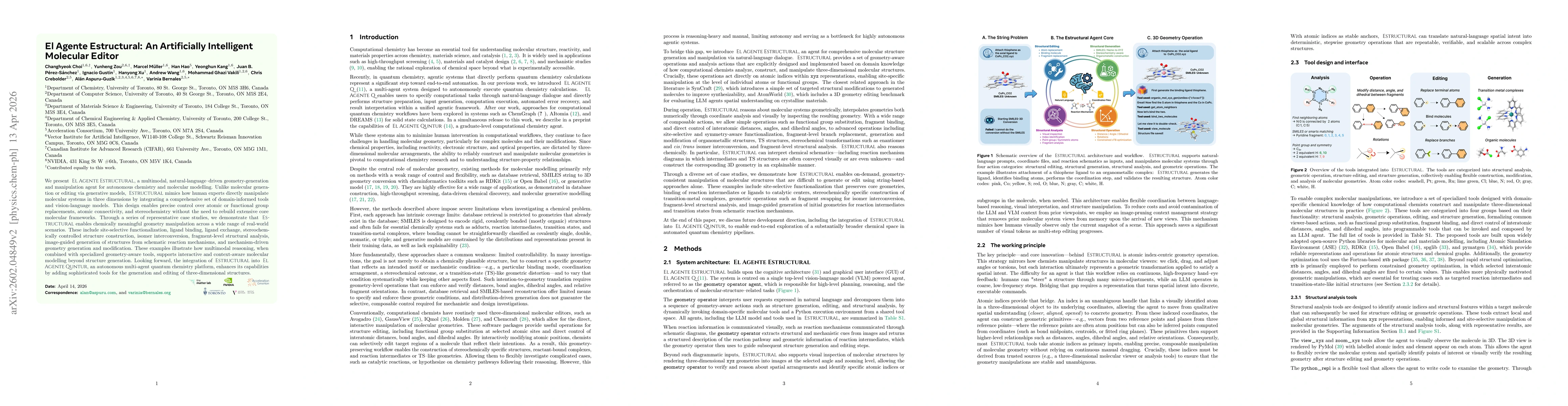 Thumbnail for El Agente Estructural: An Artificially Intelligent Molecular Editor