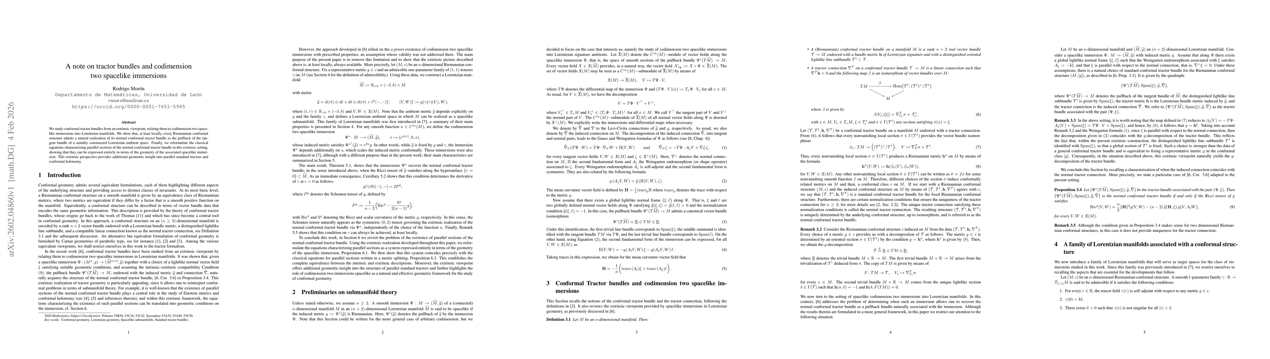 Thumbnail for A note on tractor bundles and codimension two spacelike immersions