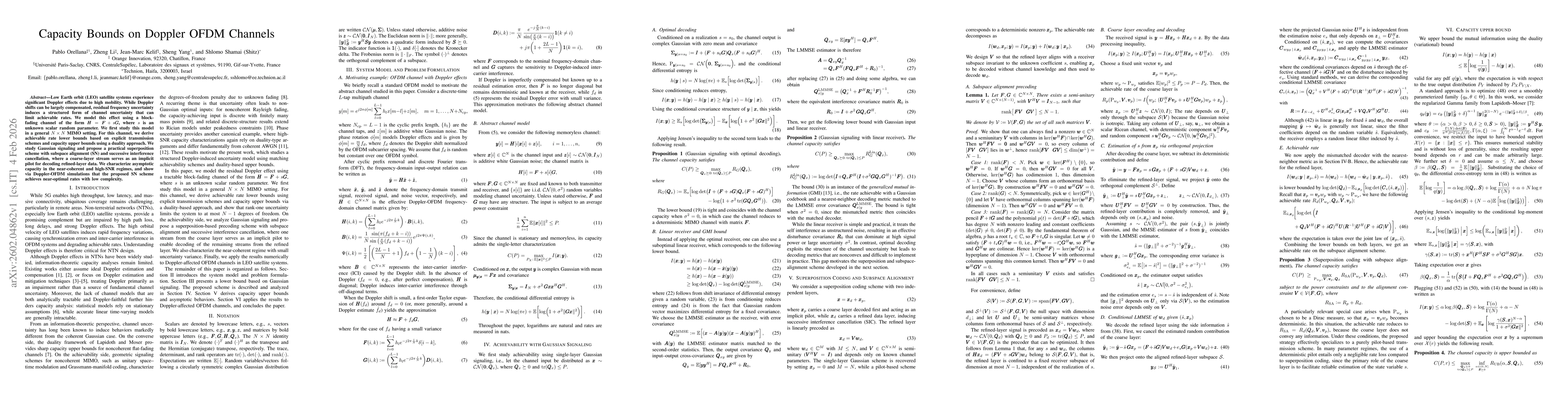Thumbnail for Capacity Bounds on Doppler OFDM Channels
