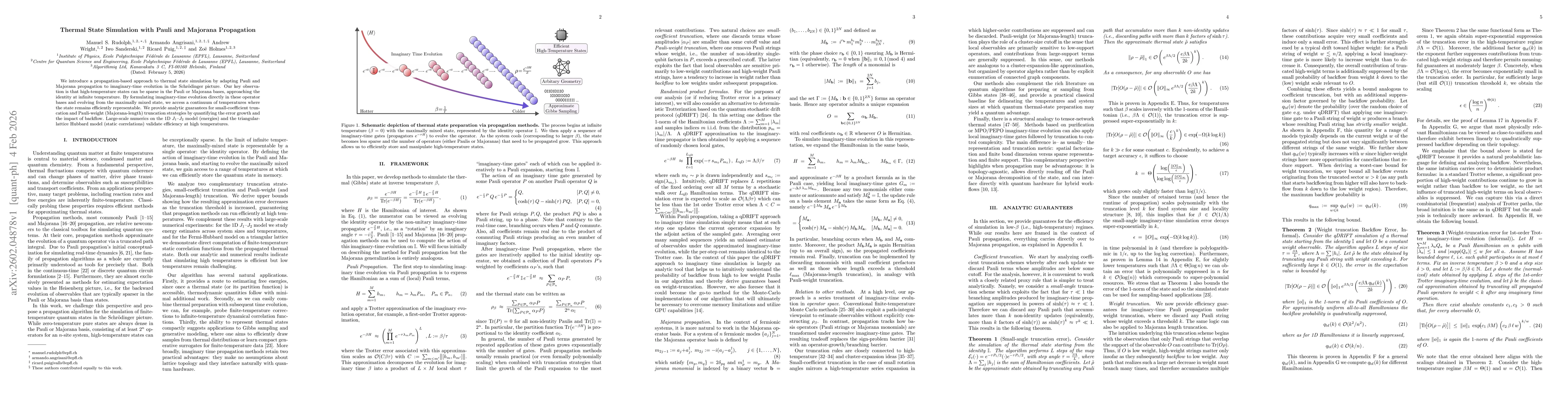 Thumbnail for Thermal State Simulation with Pauli and Majorana Propagation